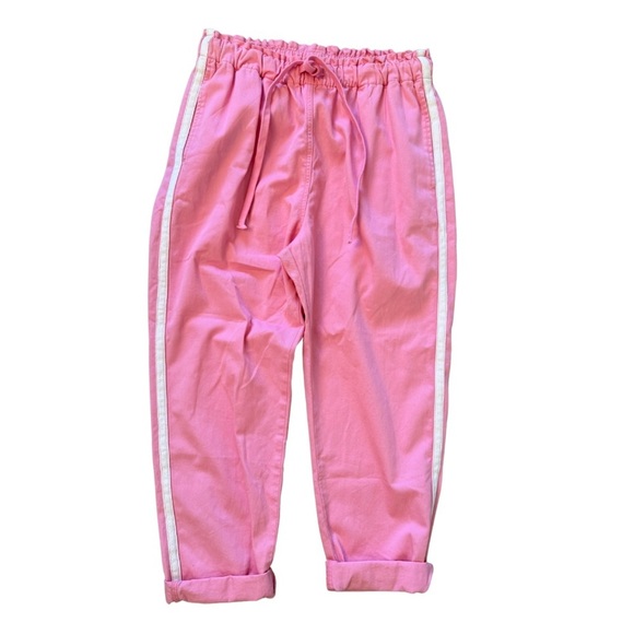 Xirena Rex Pant in Splash of Pink Medium Pull on Elastic Waist White Stripe - Picture 2 of 7